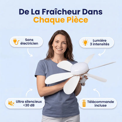 Ventilateur de Plafond – 2-en-1 Lumière & Ventilation